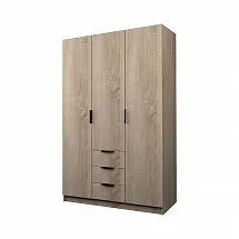 Шкаф ЭКОН распашной 3-х дверный с 3-мя ящиками